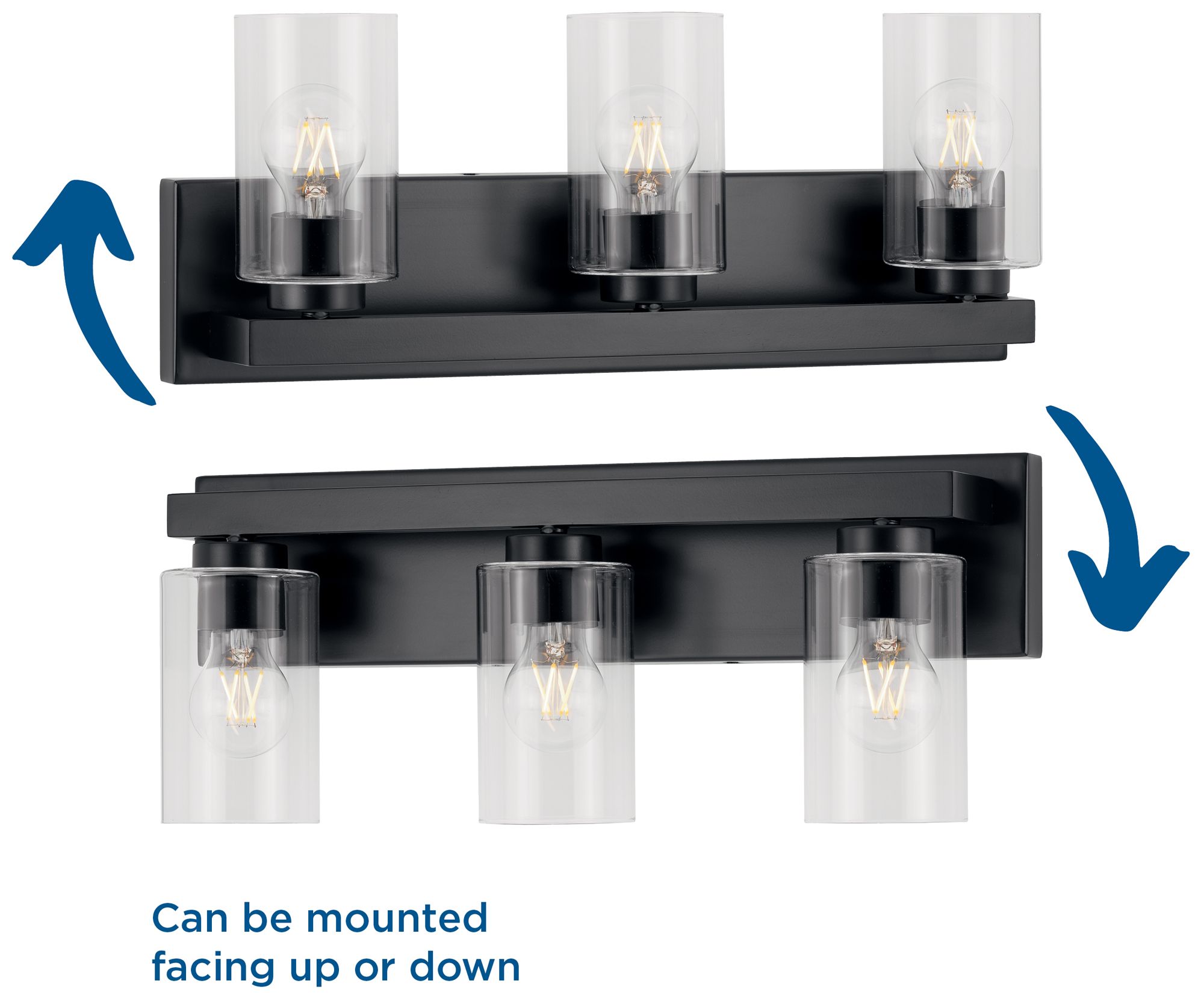 Image 6 Goodwin Collection Three-Light Modern Vanity Light with Clear Glass more views