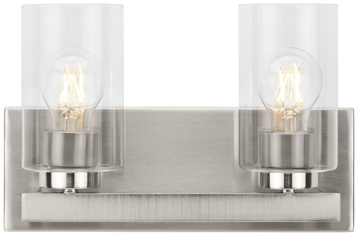 Image 2 Goodwin Collection Two-Light Modern Vanity Light with Clear Glass more views