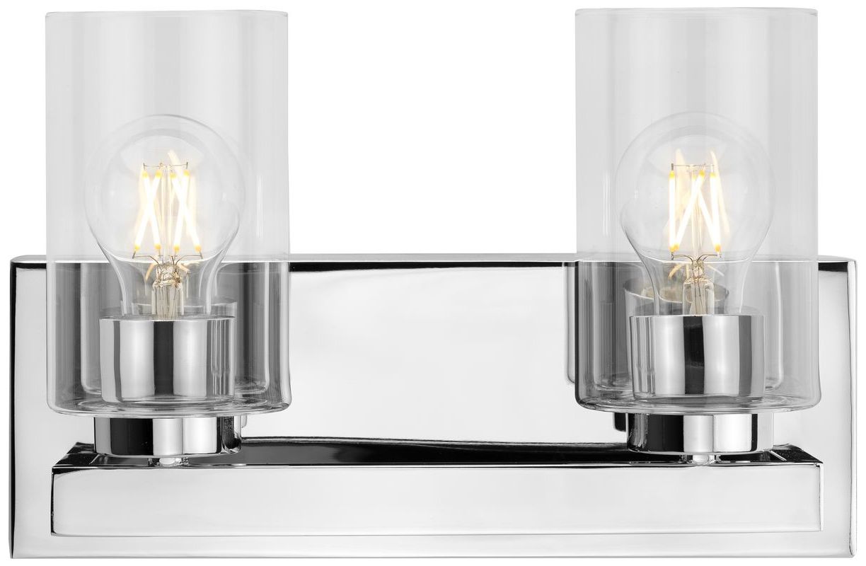 Image 3 Goodwin Collection Two-Light Modern Vanity Light with Clear Glass more views