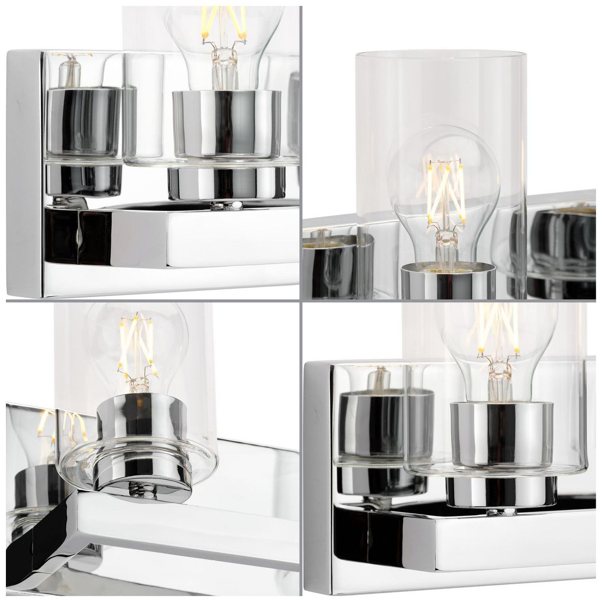Image 5 Goodwin Collection Two-Light Modern Vanity Light with Clear Glass more views