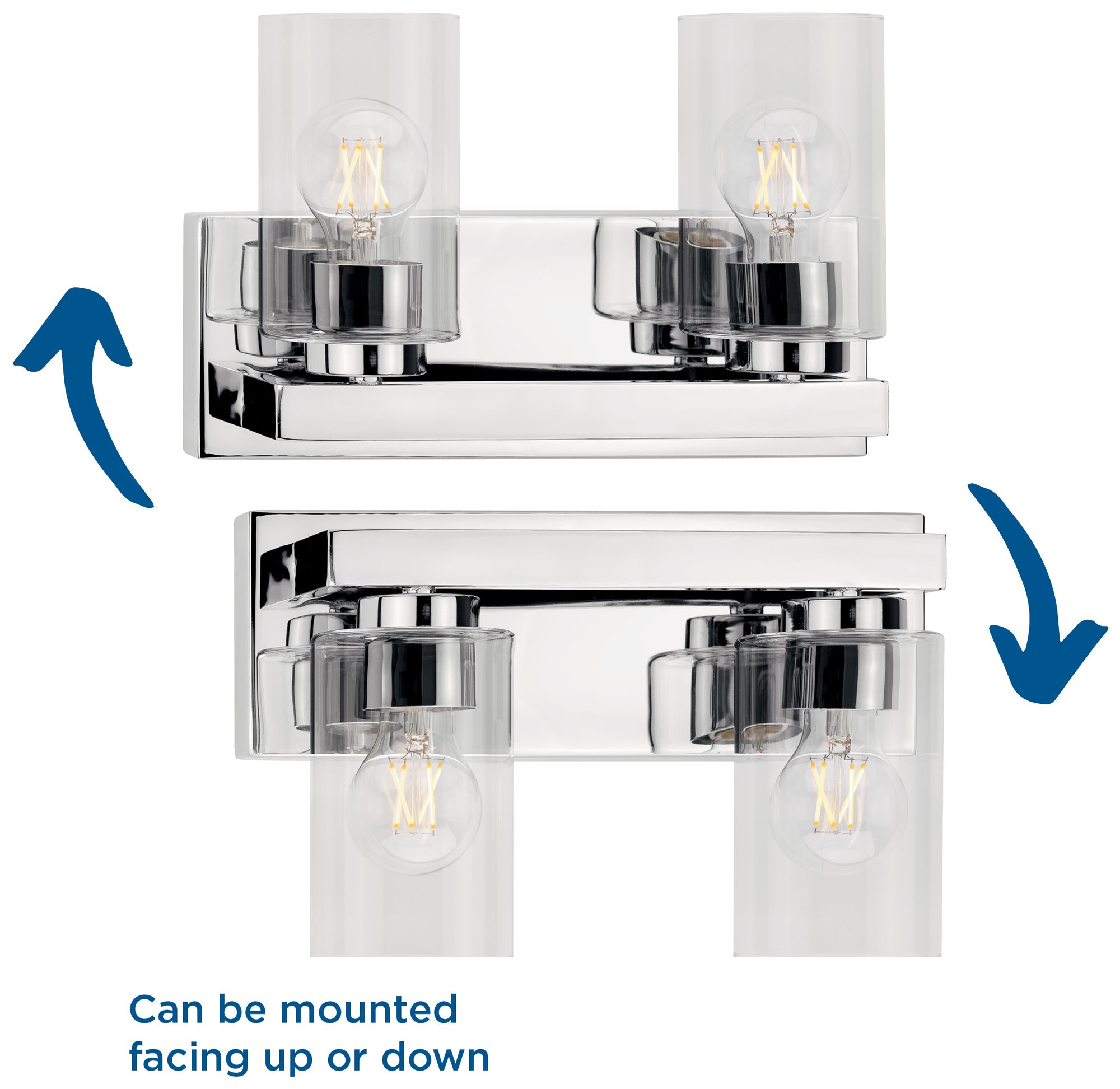 Image 6 Goodwin Collection Two-Light Modern Vanity Light with Clear Glass more views