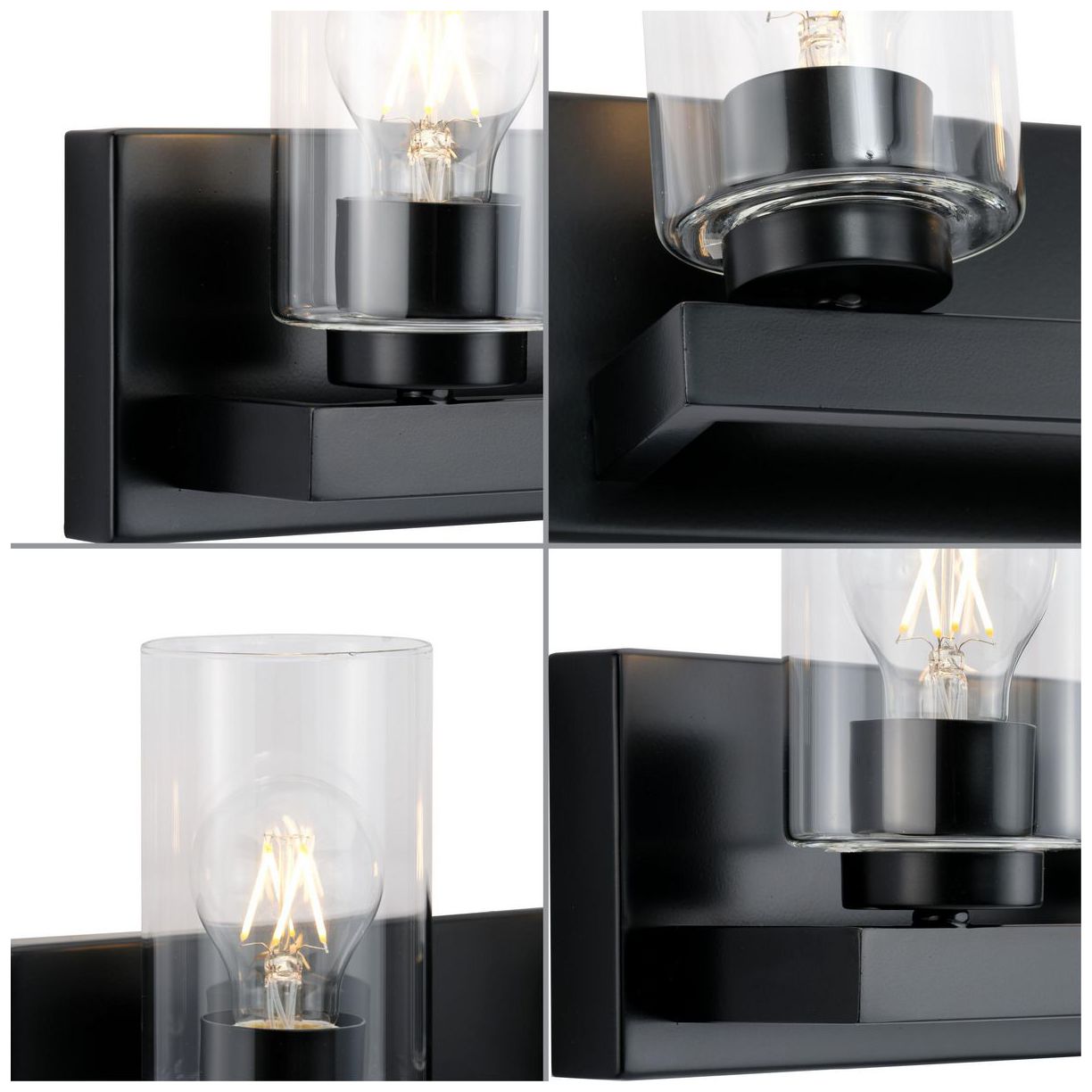 Image 5 Goodwin Collection Two-Light Modern Vanity Light with Clear Glass more views