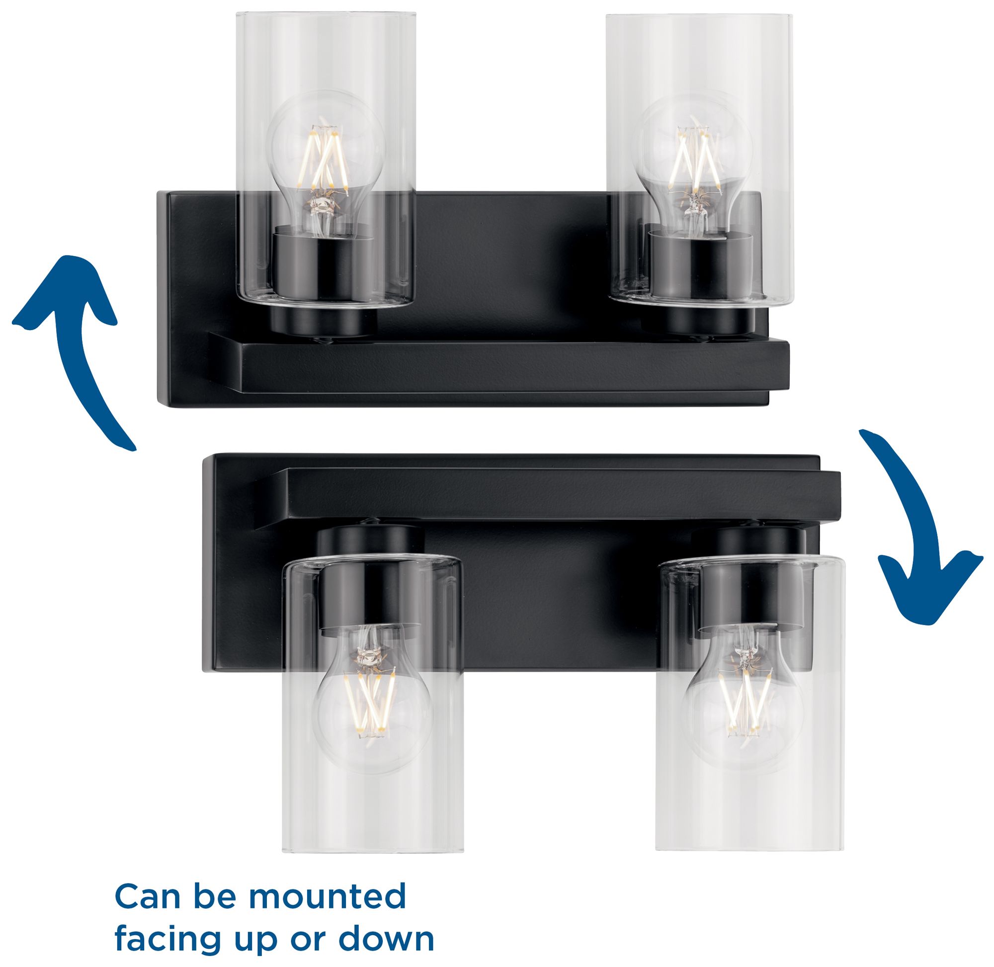 Image 6 Goodwin Collection Two-Light Modern Vanity Light with Clear Glass more views