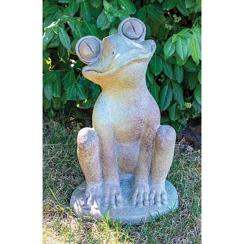 Image 1 Googly-eyed Frog 17 1/2 inch High Relic Sargasso Outdoor Statue