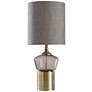 2_Gordon 30 1/2" Gray Smoked Glass and Brass Metal Table Lamp