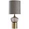Gordon 30 1/2" Gray Smoked Glass and Brass Metal Table Lamp