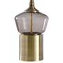 Gordon Gray Smoked Glass and Brass Metal Table Lamp