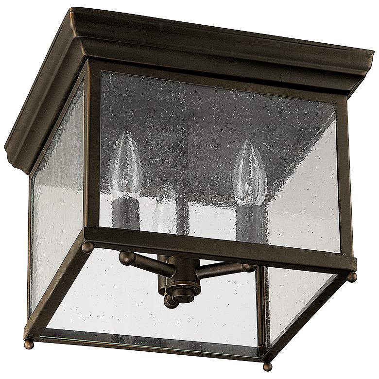 Image 2 Goren 11 1/2" Wide Old Bronze 3-Light Outdoor Ceiling Light