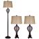 Gortham Oil Rubbed Bronze Floor and Table Lamp Set