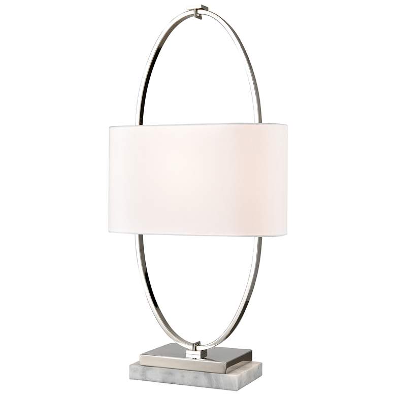 Image 1 Gosforth 32 inch High 1-Light Table Lamp - Polished Nickel - Includes LED 