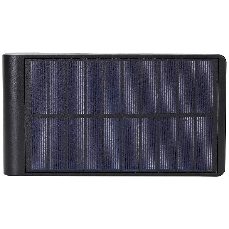 Image 4 Goshi 16 1/2"H Black LED Solar L-Shaped Path Lights Set of 2 more views