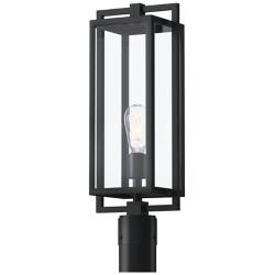 Goson 21-in Black Transitional Outdoor Light Post Lantern