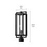 Thumbnail3 of Goson 21-in Black Transitional Outdoor Light Post Lantern more views