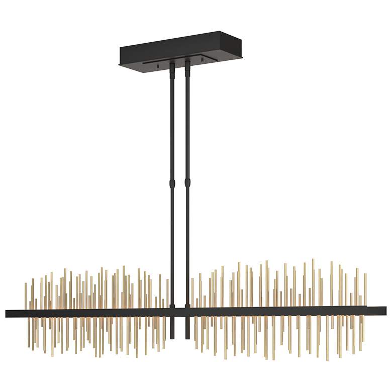 Image 1 Gossamer 51.9" Wide Large Black And Modern Brass LED Pendant