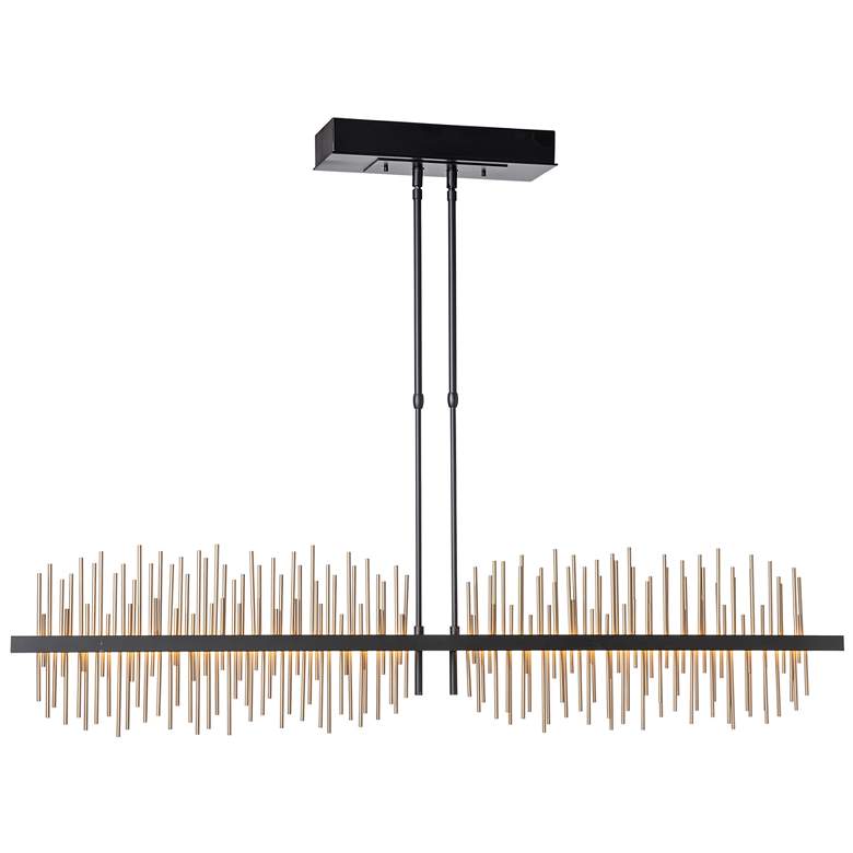 Image 1 Gossamer 51.9" Wide Large Black And Soft Golds LED Pendant