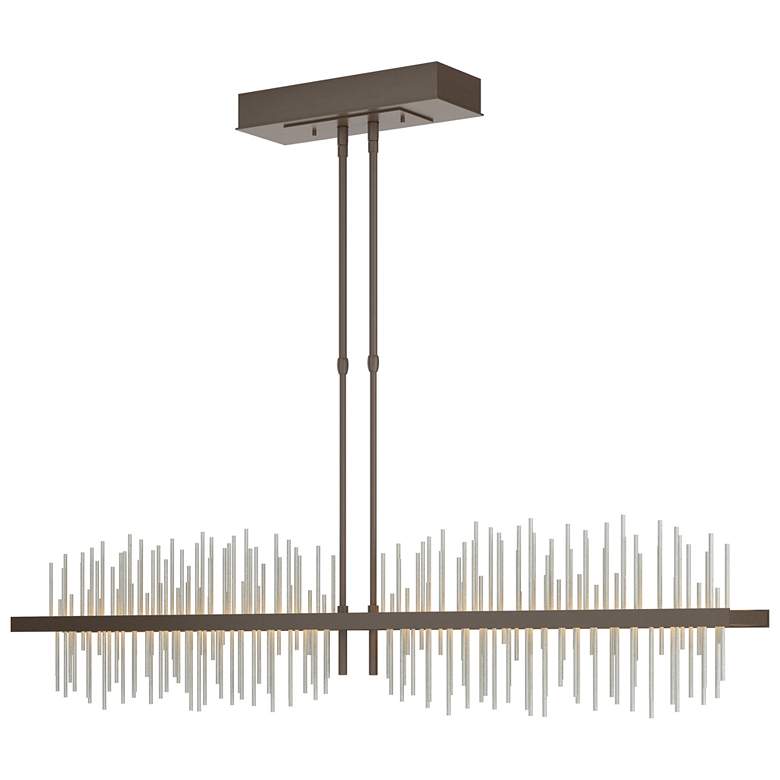 Image 1 Gossamer 51.9" Wide Large Bronze And Vintage Platinum LED Pendant
