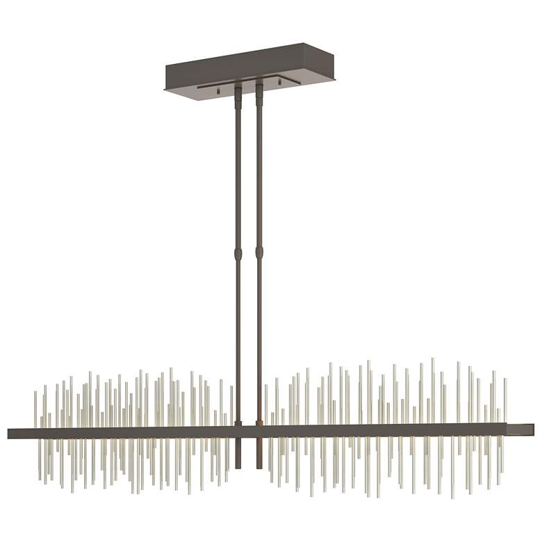 Image 1 Gossamer 51.9" Wide Large Dark Smoke And Sterlings LED Pendant