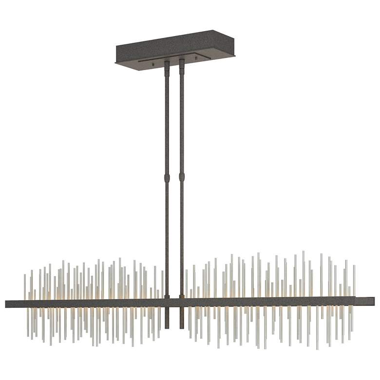 Image 1 Gossamer 51.9" Wide Large Natural Iron And Platinum LED Pendant