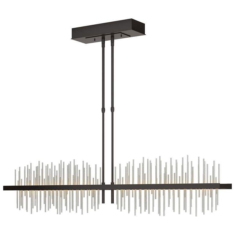 Image 1 Gossamer 51.9" Wide Large Oil Rubbed Bronze And Platinum LED Pendant