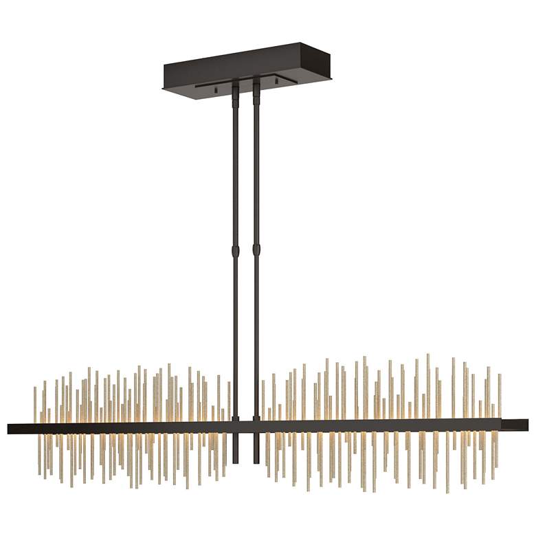 Image 1 Gossamer 51.9" Wide Large Oil Rubbed Bronze And Soft Golds LED Pendant