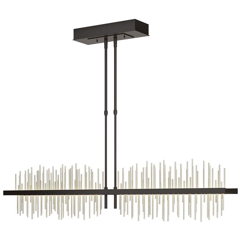 Image 1 Gossamer 51.9" Wide Large Oil Rubbed Bronze And Sterlings LED Pendant