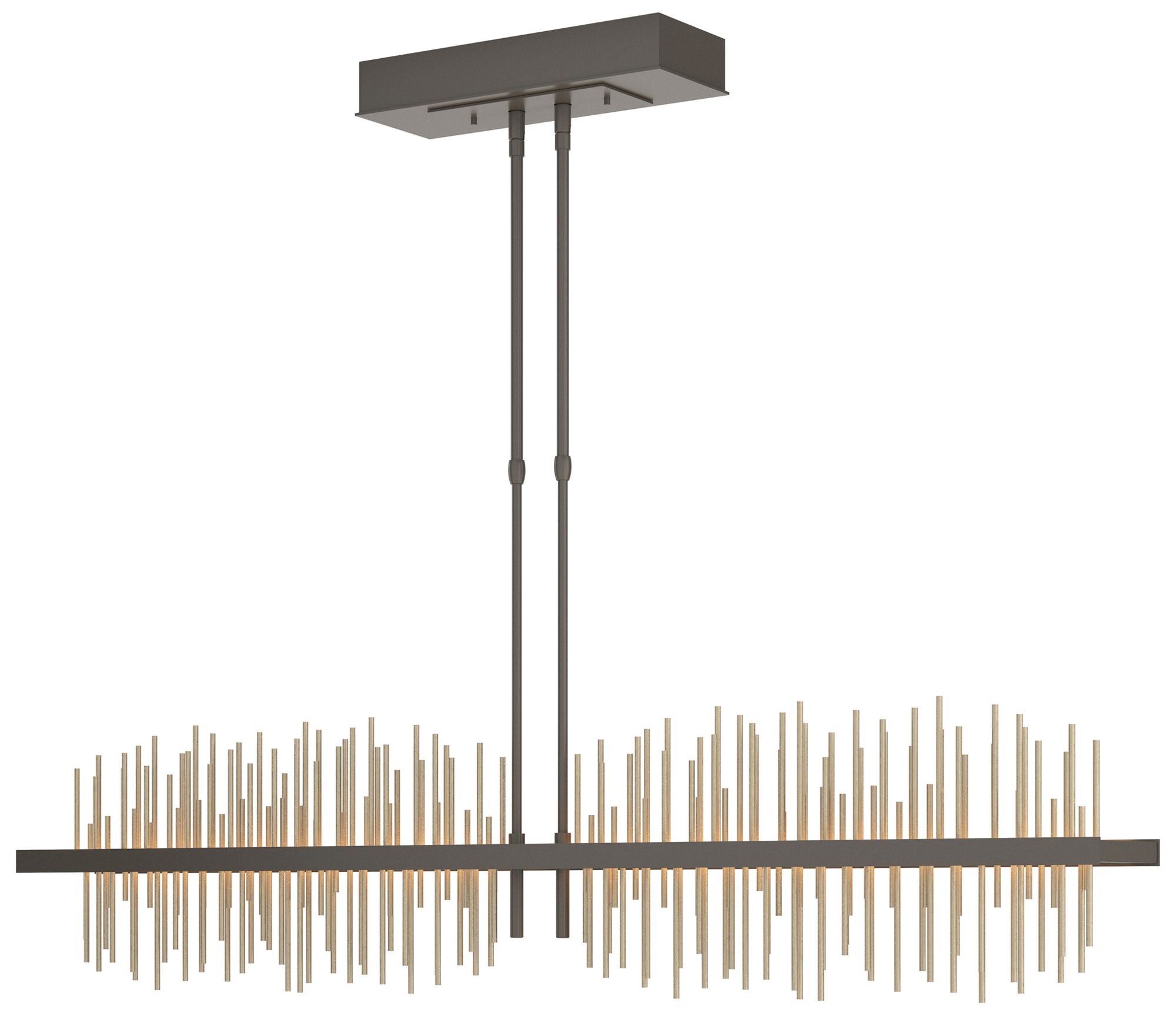 Gossamer 51.9"W Large Dark Smoke And Soft Golds LED Pendant Made to Or