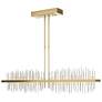 Gossamer 51.9"W Large Modern Brass And Vintage Platinum LED Pendant