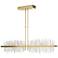 Gossamer 51.9"W Large Modern Brass And Vintage Platinum LED Pendant