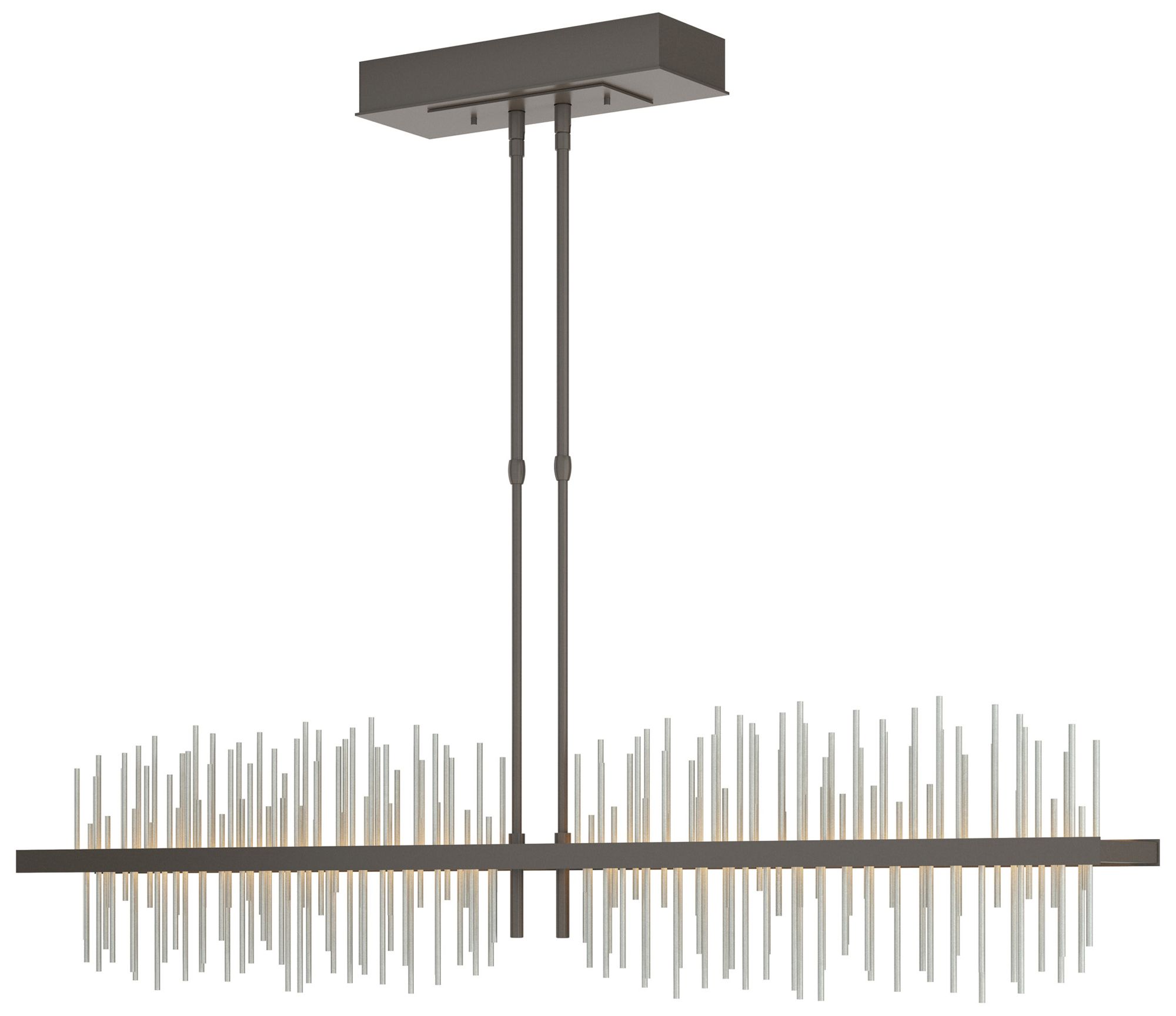 Gossamer 51.9"W Dark Smoke & Vintage Platinum LED Pendant Made to Order