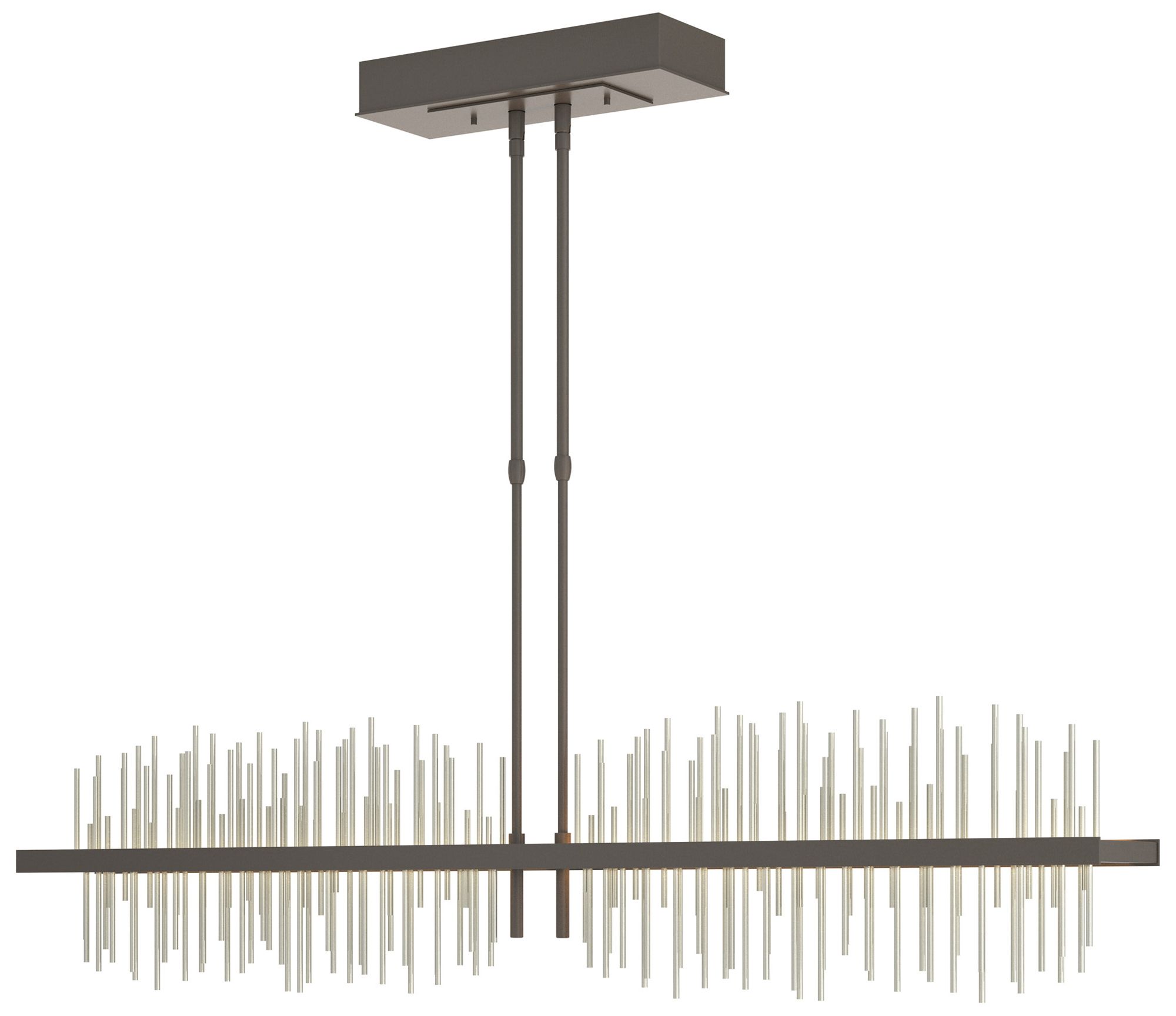 Gossamer 51.9"W Large Dark Smoke And Sterlings LED Pendant Made to Order