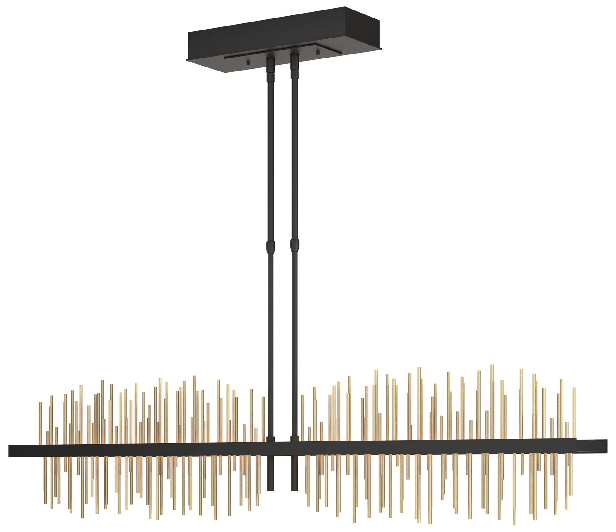 Gossamer 51.9" Wide Large Black And Modern Brass LED Pendant Made to Order