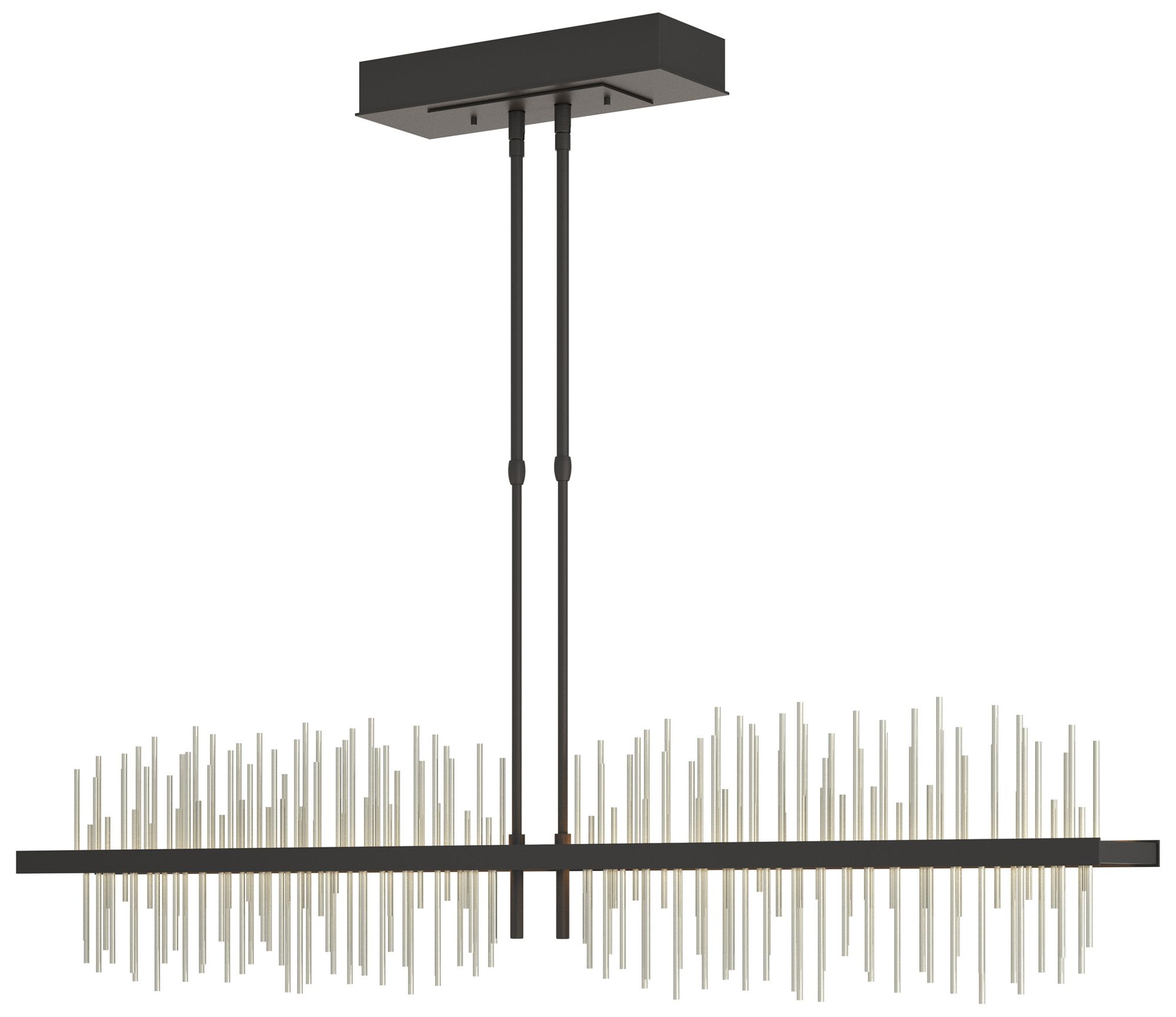 Gossamer 51.9" Wide Large Black And Sterlings LED Pendant - Made to Order