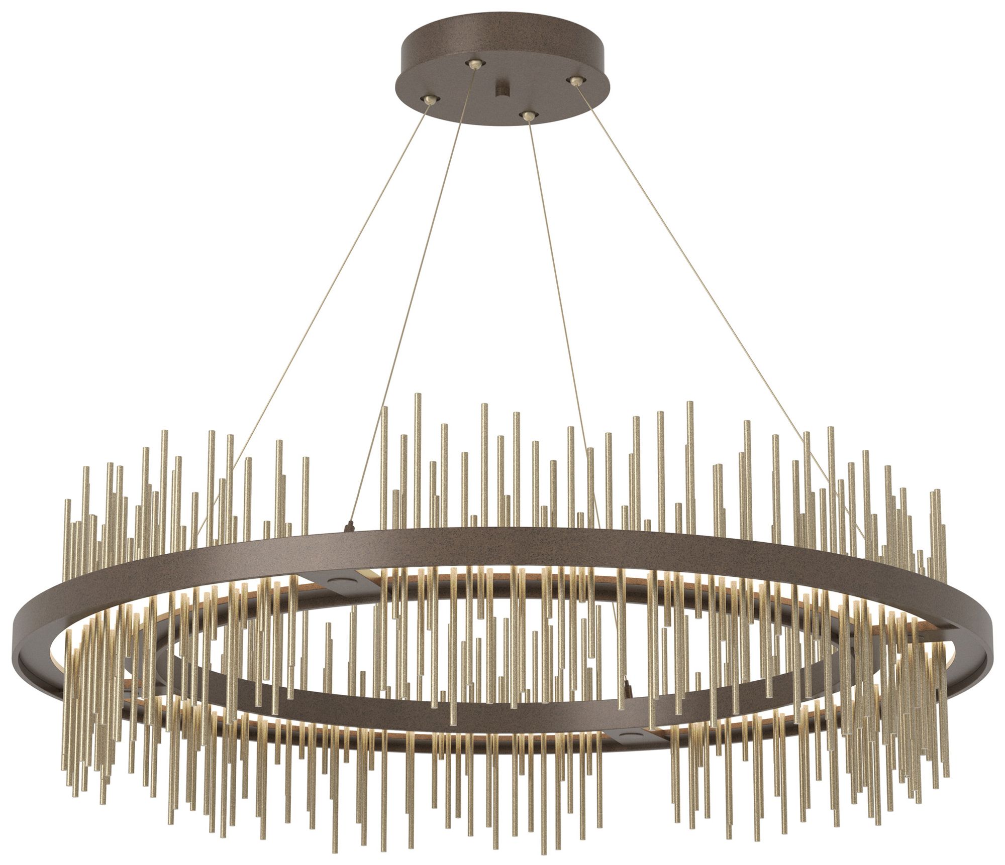Gossamer Circular LED Pendant - Bronze - Gold - Made to Order