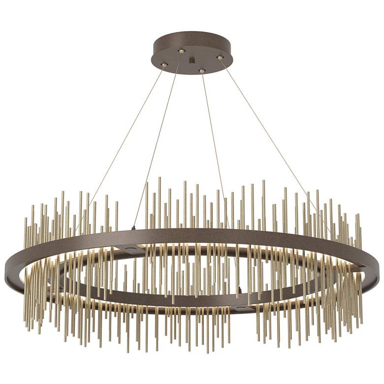 Image 1 Gossamer Circular LED Pendant - Bronze - Gold