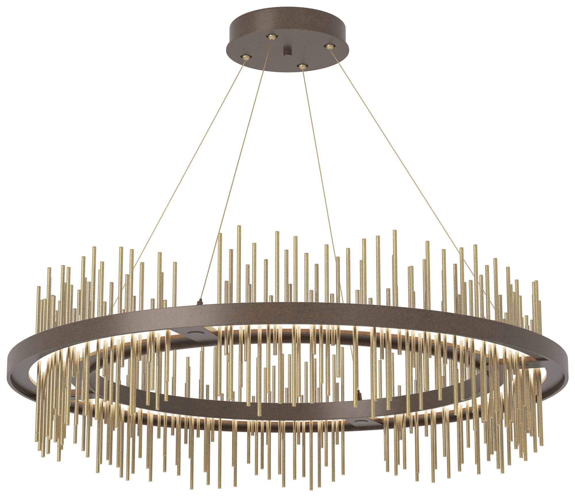 Gossamer Circular LED Pendant - Bronze - Modern Brass - Made to Order
