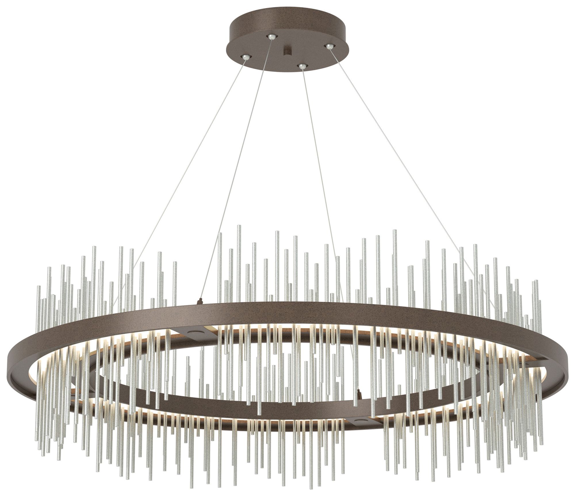Gossamer Circular LED Pendant - Bronze - Platinum - Made to Order