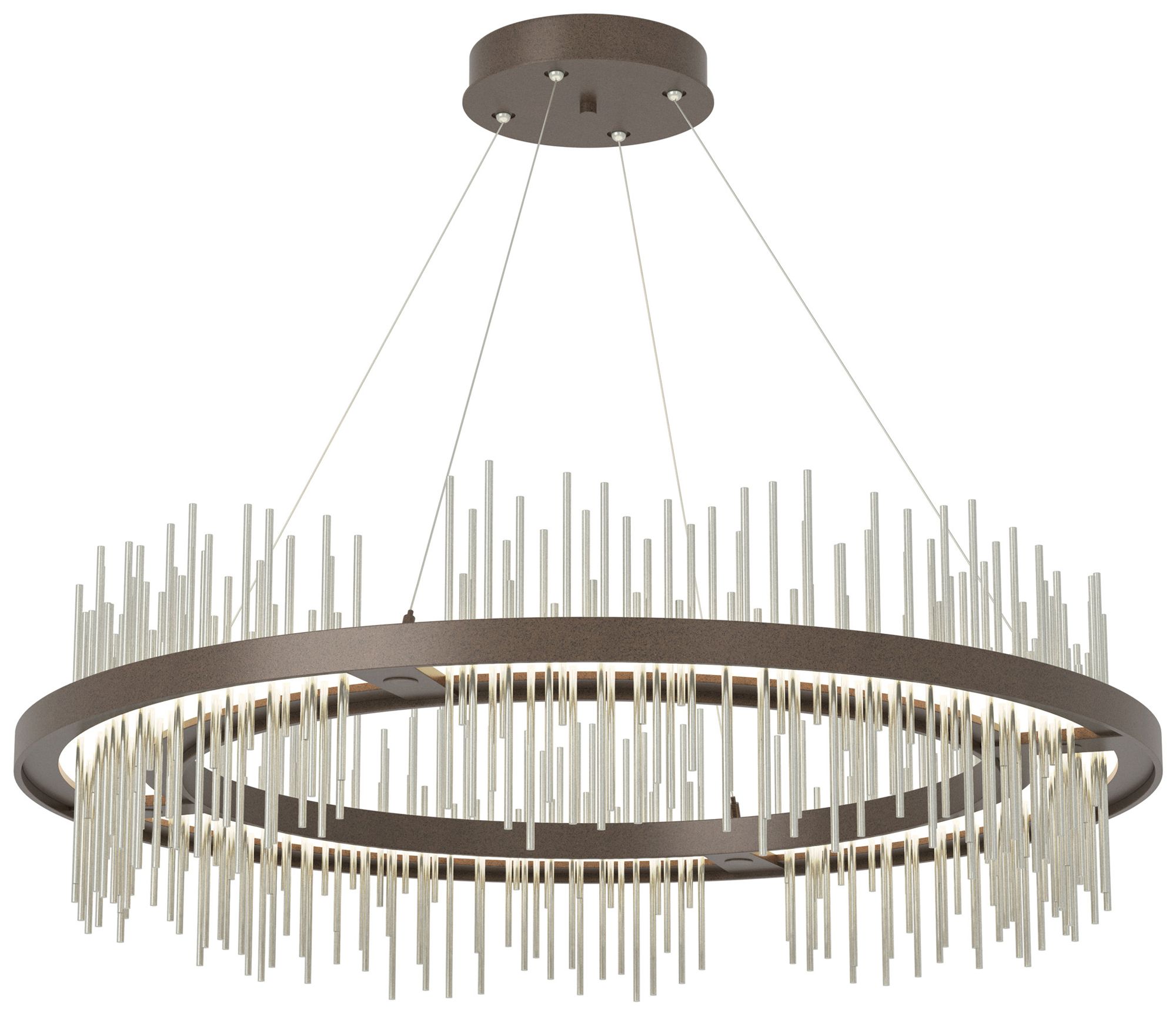 Gossamer Circular LED Pendant - Bronze - Sterling - Made to Order
