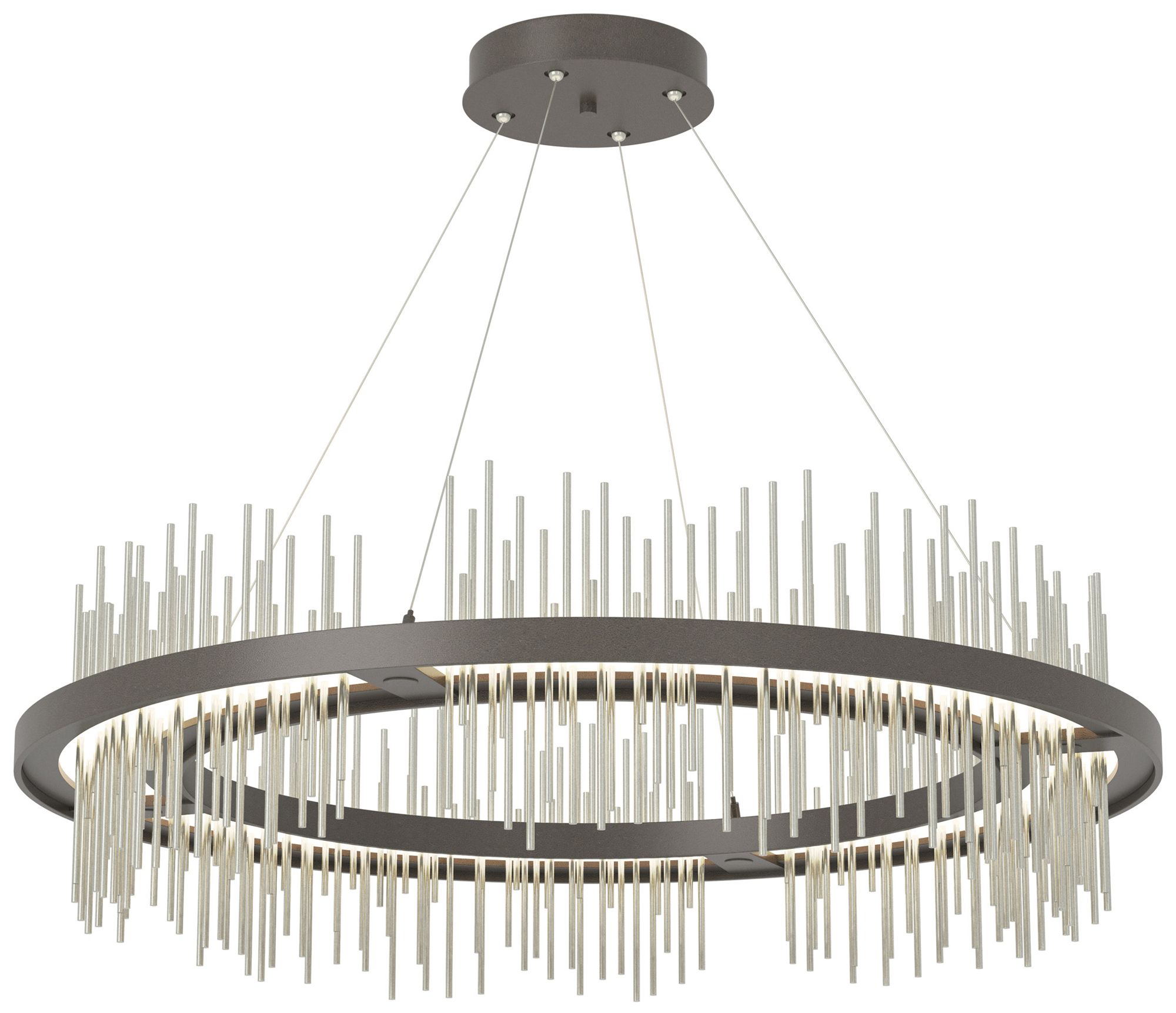 Gossamer Circular LED Pendant - Dark Smoke - Sterling - Made to Order