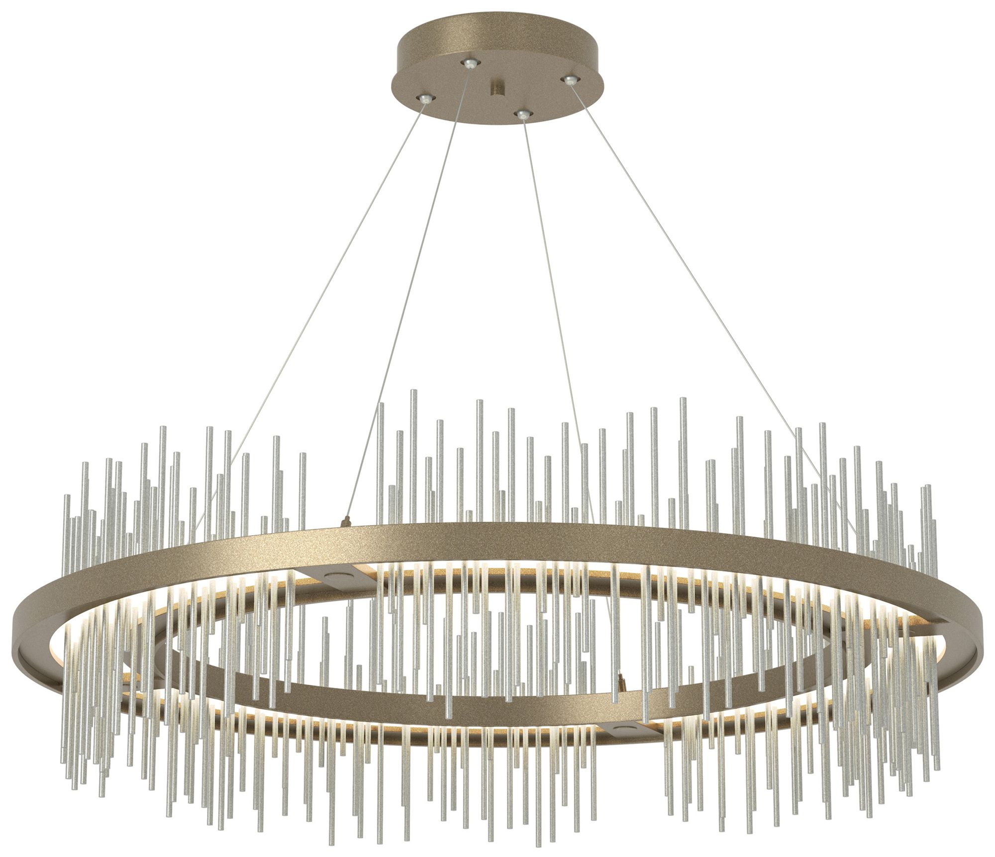 Gossamer Circular LED Pendant - Gold - Platinum - Made to Order