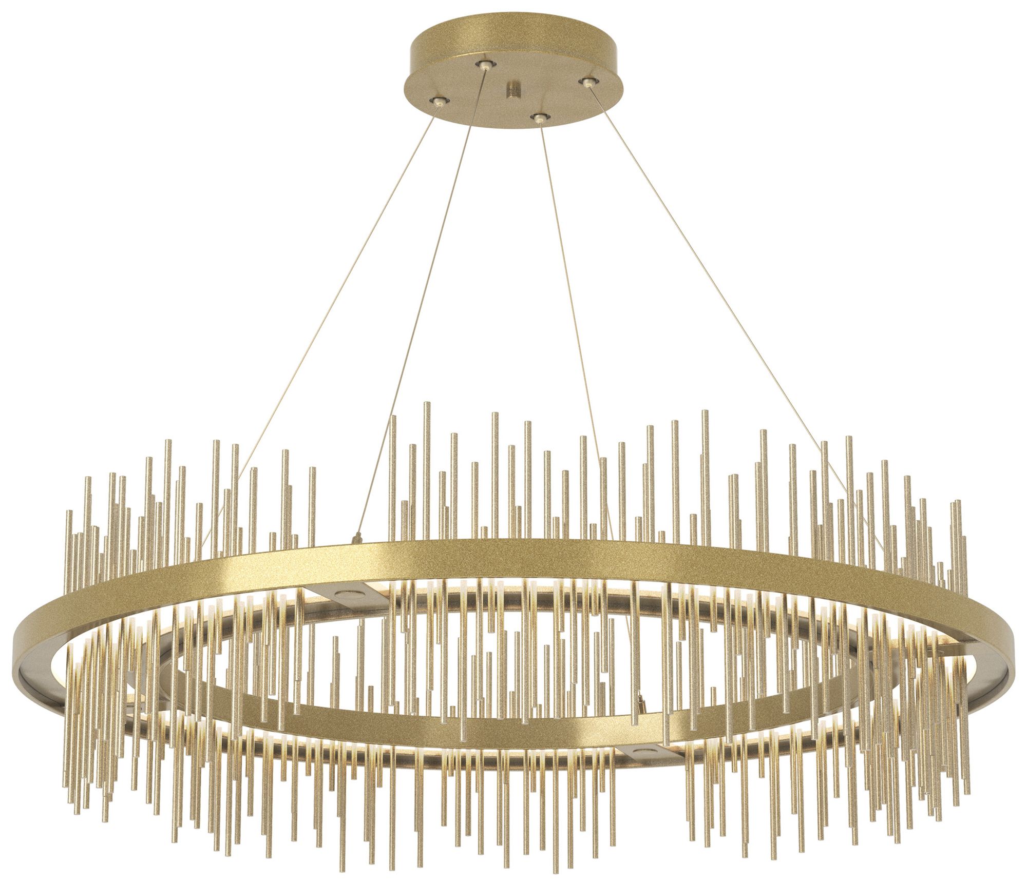 Gossamer Circular LED Pendant - Modern Brass - Gold - Made to Order