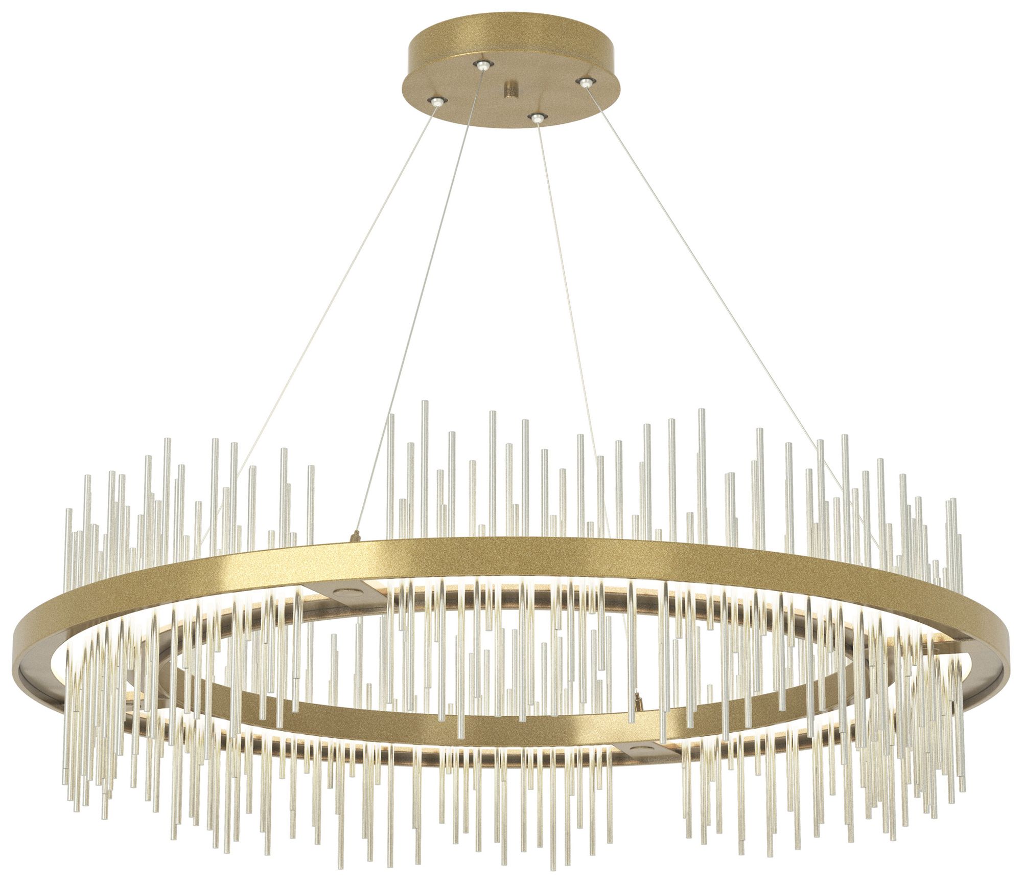 Gossamer Circular LED Pendant - Modern Brass - Sterling - Made to Order