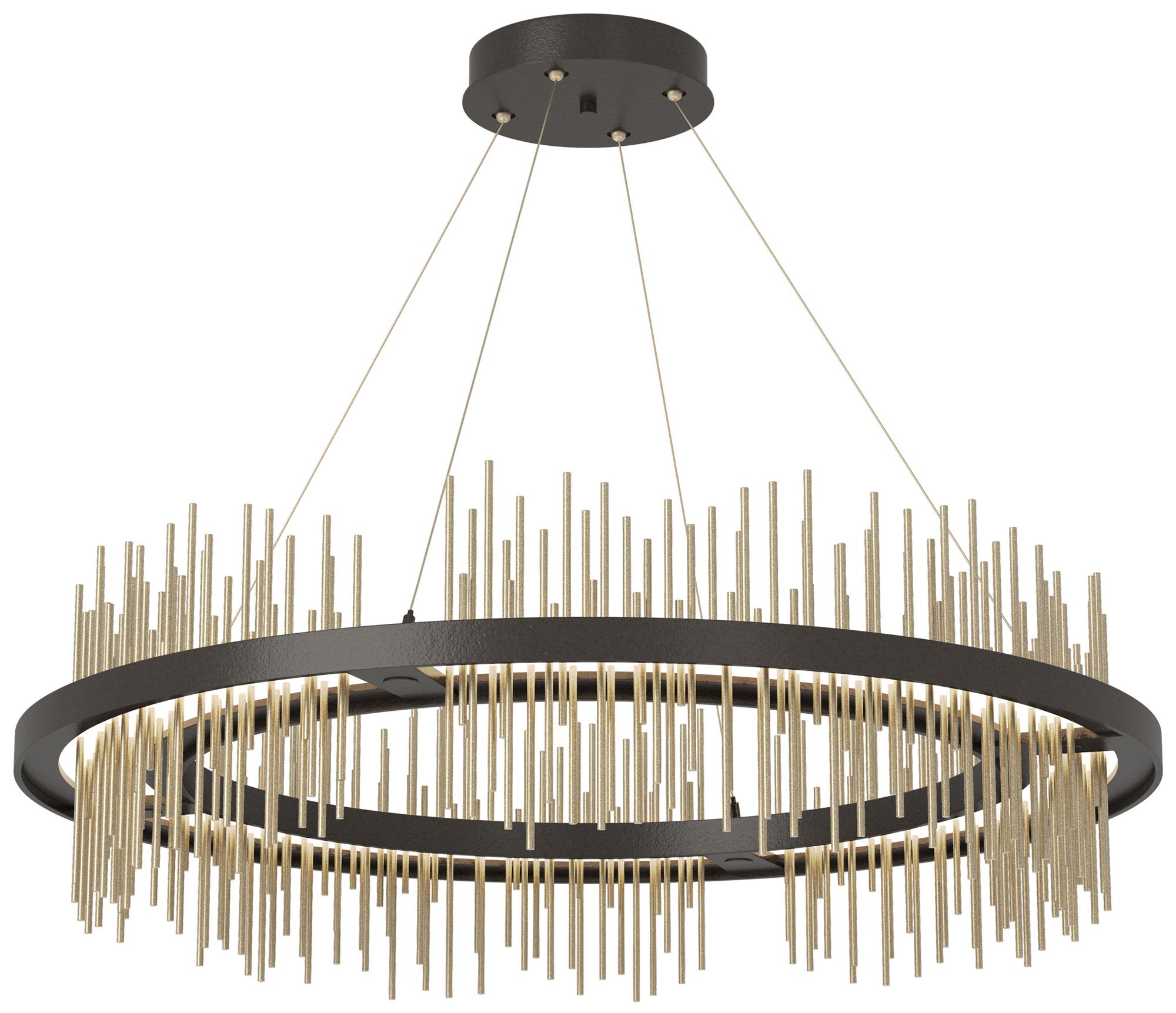 Gossamer Circular LED Pendant - Oil Rubbed Bronze - Gold - Made to Order