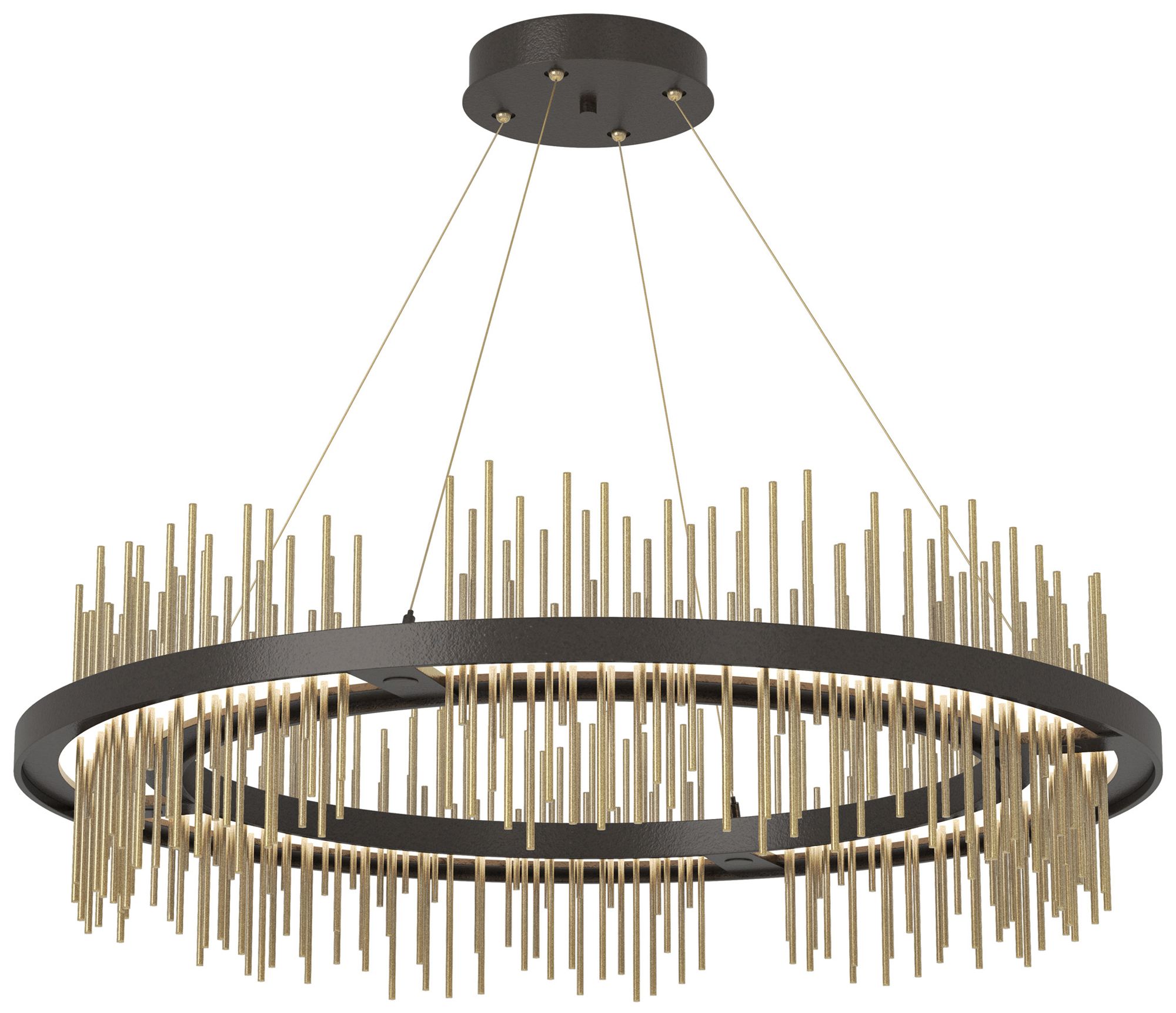 Gossamer Circular LED Pendant Oil Rubbed Bronze Modern Brass Made to Order