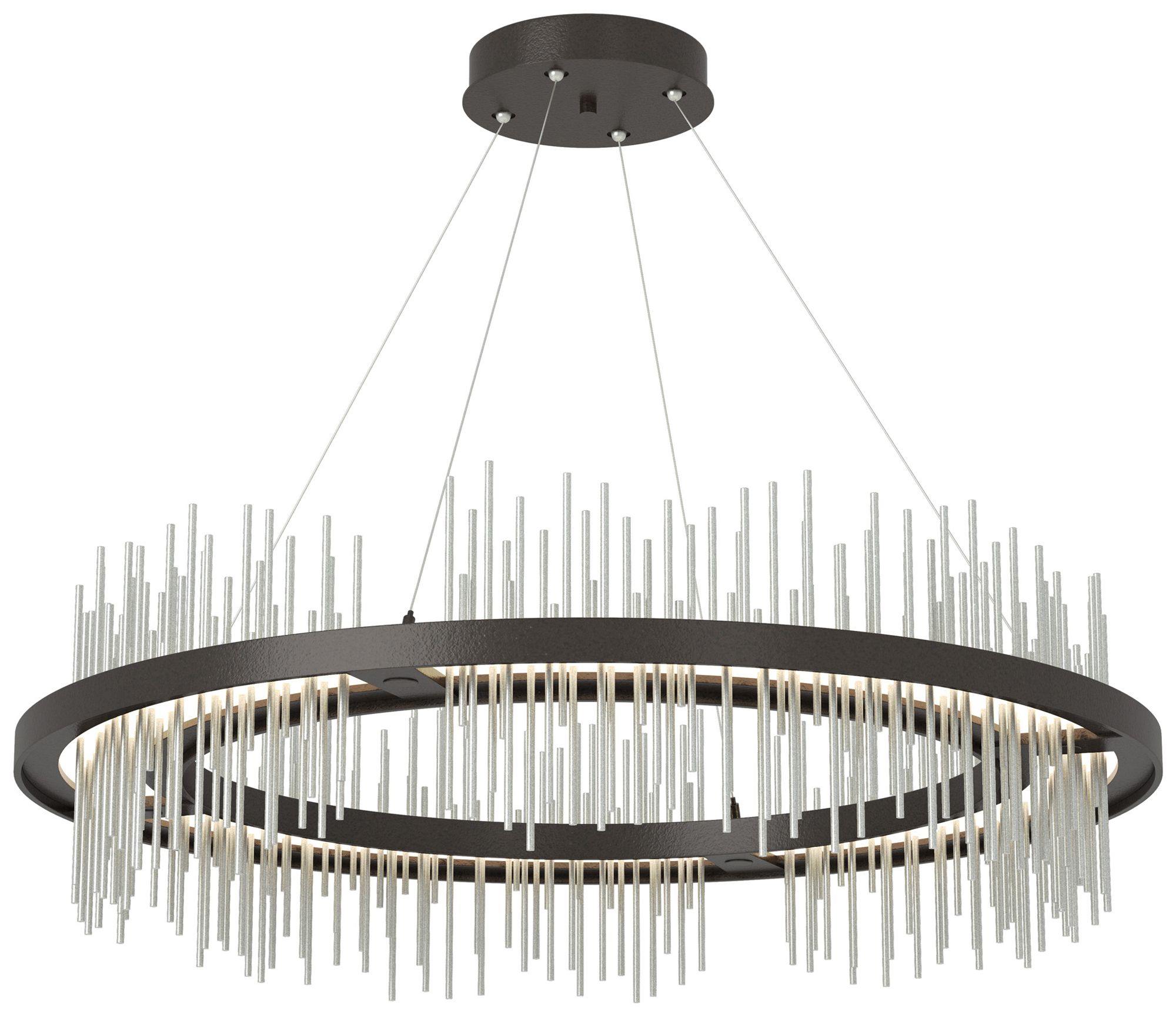 Gossamer Circular LED Pendant - Oil Rubbed Bronze - Platinum Made to Order