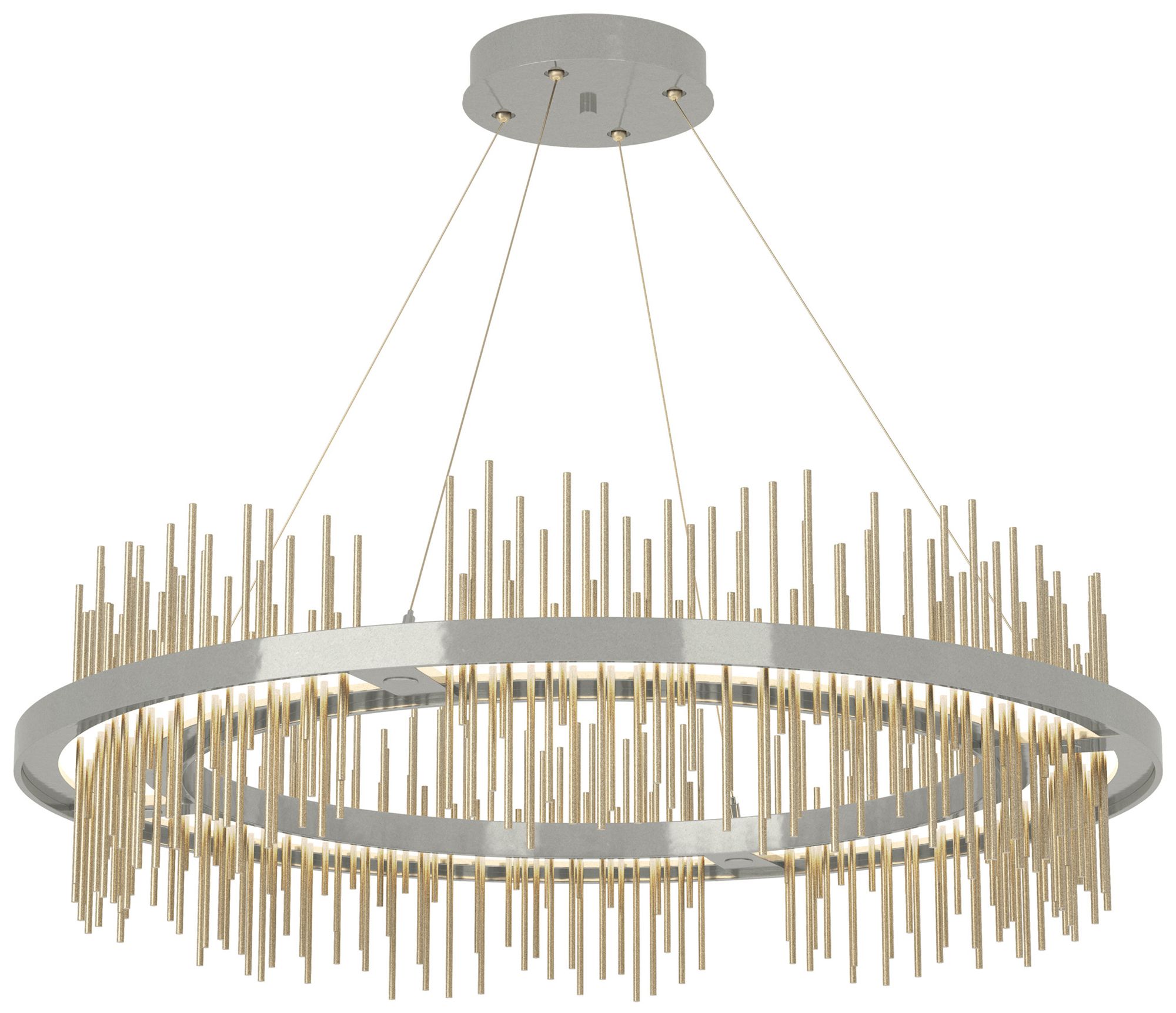 Gossamer Circular LED Pendant - Sterling - Gold - Made to Order