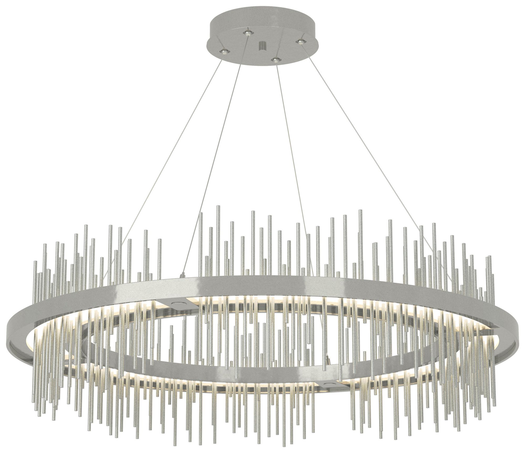 Gossamer Circular LED Pendant - Sterling - Platinum - Made to Order