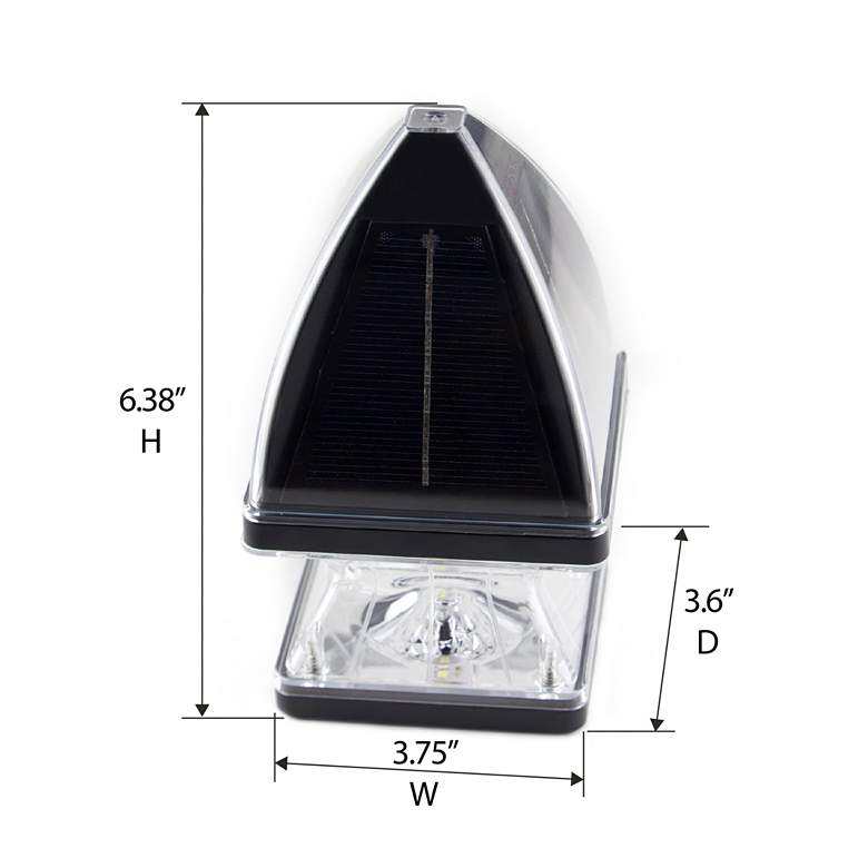 Image 2 Gothic 6 1/2" High Black LED Outdoor Solar Lights Set of 2 more views