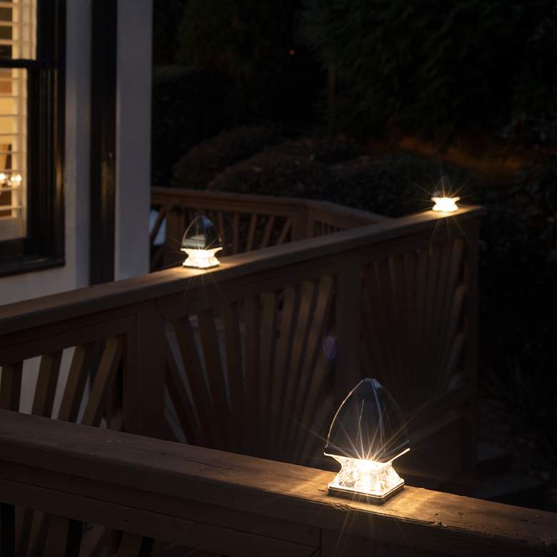Image 3 Gothic 6 1/2" High Black LED Outdoor Solar Lights Set of 2 more views
