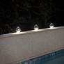 3_Gothic 6 1/2" High White LED Outdoor Solar Lights Set of 2 more views