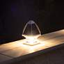 4_Gothic 6 1/2" High White LED Outdoor Solar Lights Set of 2 more views